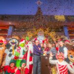 Gobernador Rocha Moya encabezó el encendido del monumental árbol de Navidad en Palacio de Gobierno