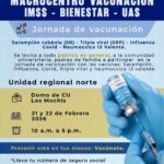 UAS invita a la Jornada de Vacunación en el Macrocentro IMSS–Bienestar–UAS.