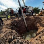 JAPAMA atiende y resuelve afectación de drenaje en subcolector sanitario de la colonia Rosendo G. Castro.