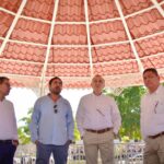 Supervisa Antonio Menéndez rehabilitación del kiosco de Topolobampo y alumbrado público.