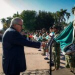 Gobernador Rocha encabeza acto conmemorativo del 220 aniversario del natalicio de Benito Juárez.