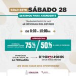 ¡Solo este sábado, gran oportunidad para regularizarte con importantes descuentos del SATES! … descuentos de hasta un 75%!