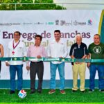 INAUGURAN DOS NUEVAS CANCHAS DE FÚTBOL 5 EN MOCORITO.