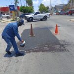 Más de 450 baches se han tapado esta semana en los principales bulevares de Los Mochis
