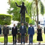 Conmemoran el 154 aniversario luctuoso de Benito Juárez García.