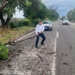 Agentes de Tránsito forman brigada para retiro de árboles y más apoyos tras las lluvias.