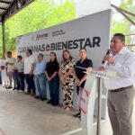 Caravanas del Bienestar acercan servicios gratuitos a familias del Ejido 5 de Mayo.