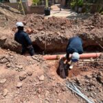 JAPAMA rehabilita drenaje colapsado en Nuevo San Miguel.